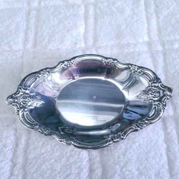 Community Silver Trinket Candy Key Tray Dish - Picture 1 of 7